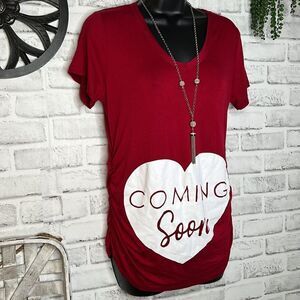 Love U Already Maternity Valentines Day Tshirt Top Size Large